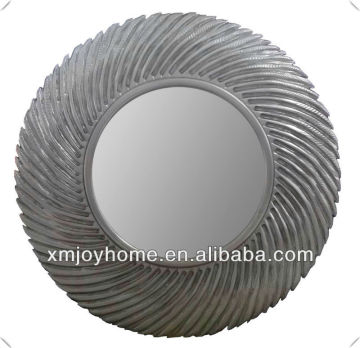 antique wood shadow box wall mirror,round antique mirror art,decorative wood shadow box frames wholesale