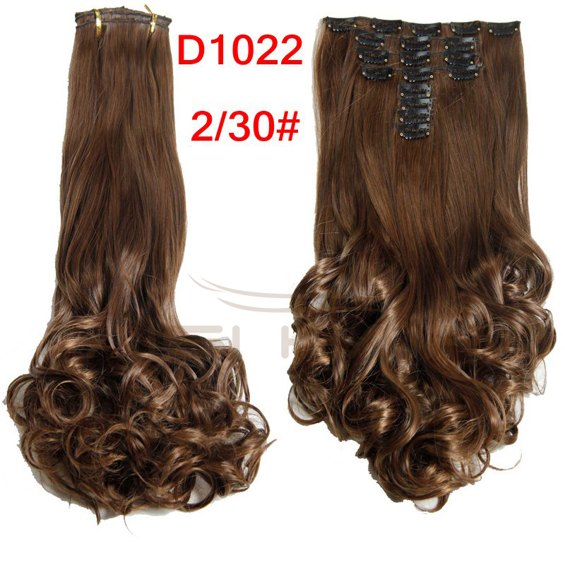 Aisi Hair Long Wavy 18 Clips in Hair Extension 10pcs/set Synthetic False Hairpieces Heat Resistant Hair Pieces