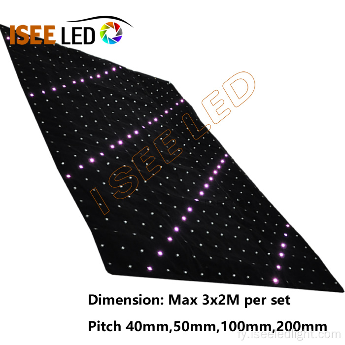 Stage eftergrûn LED Curntain-doek ljocht ljocht