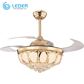 Lampe de ventilateur de plafond de chambre à coucher électrique LEDER