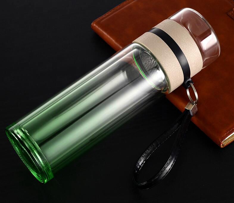 Hot Sale Glass Gradual Change Colorful Water Bottle Reusable Glass Water Bottle