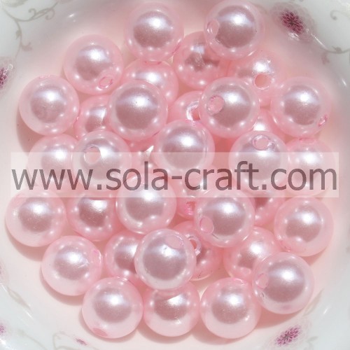 Neue DIY Pink 6MM runde künstliche Perlenperlen zum Dekorieren von Glasperlenperlen