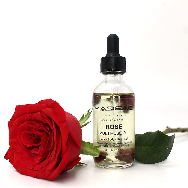 Étiquette privée Huile essentielle Rosemary Natural Eucalyptus Lavande Huile Rose Hydratant Massage Face Body Hoile Rose Huile