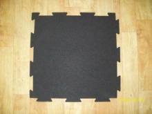 Black interlocking rubber mat