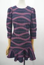 Leisure Stripes Slim Half Sleeve Snug Skirts