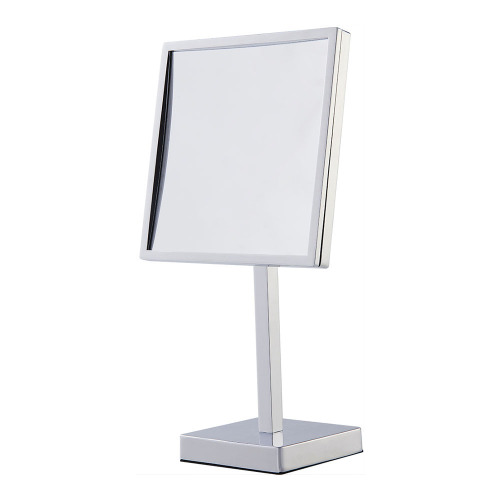 Framed square standing magnifying mirror
