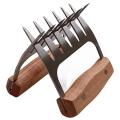 Stainless Steel Meat Forks Claws with Wooden Handle