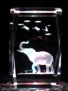 crystal glass elephant figurine