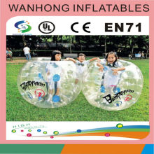 1.0mm PVC interesting human soccer bubble ball inflatable loopy ball