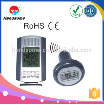 Wireless pool thermometer for above-ground and in-ground swimming pool