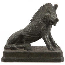 30 years factory casting life size bronze wild boar sculpture