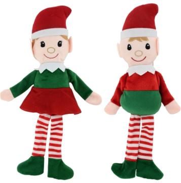 Christmas Plush Toy Elves - Bendable Boy and Girl Elves for Festive Decor