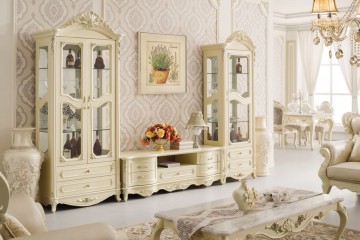 TV cabinet with showcase TV showcase designs luxury furniture living room sets