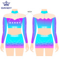 Sublimierte Crop Top Cheer Uniformen