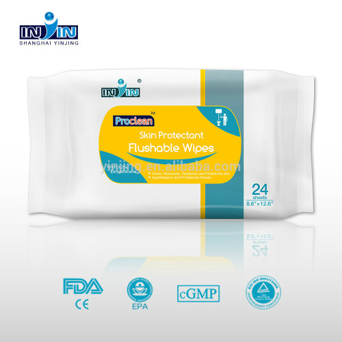 Flushable skin care wipe,baby care wipes, caring wipes