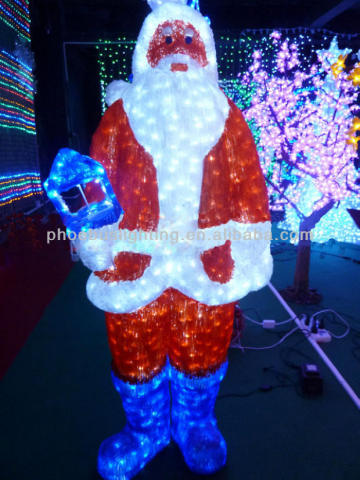 led 3d santa sculpture lights