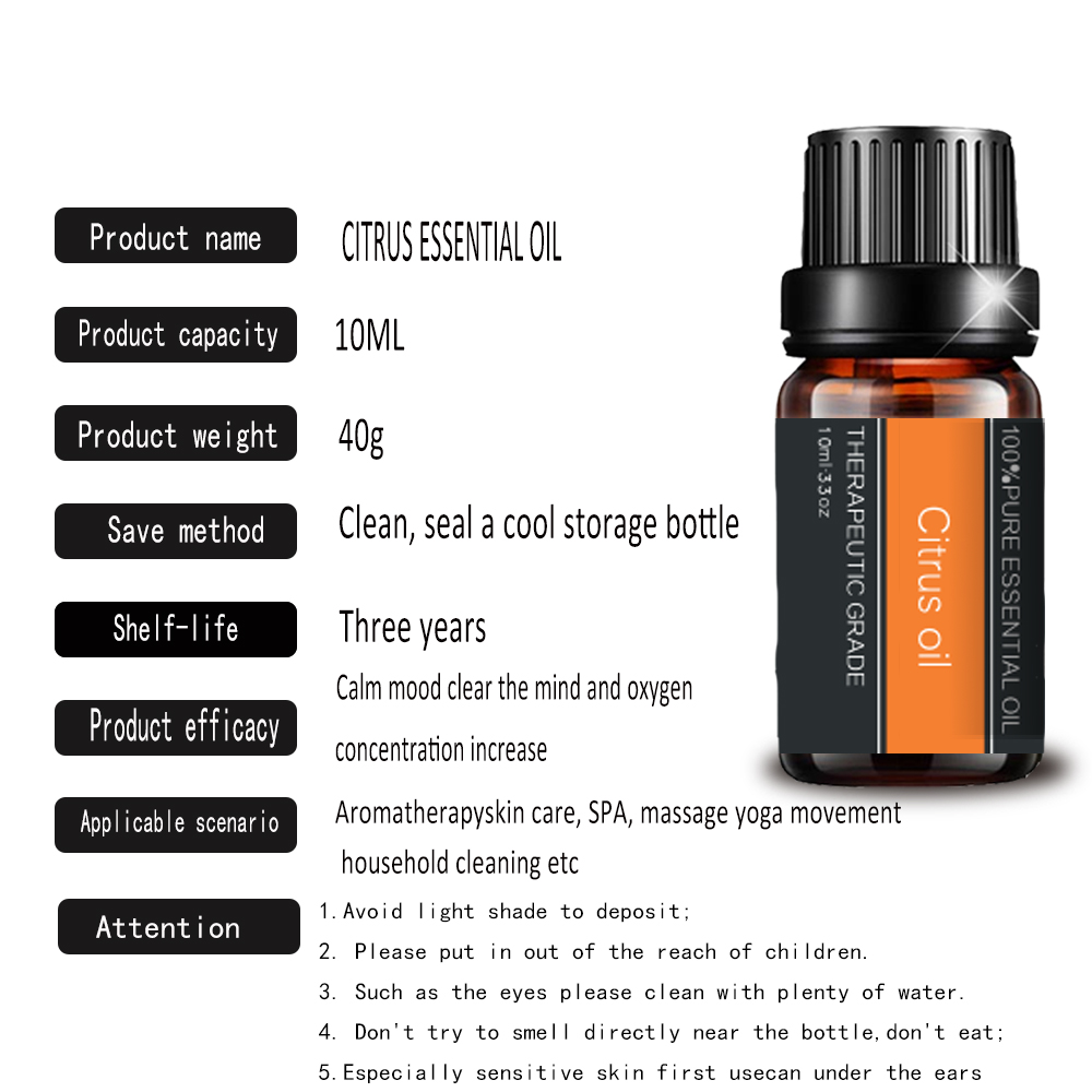 Natural Citrus Essential Oil For Skin Care Aromatherapy