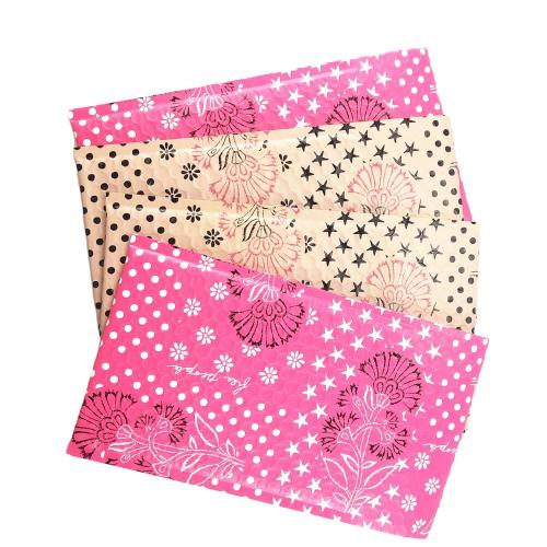 Customized Printed Pink Wholesale Poly Bubble Lining Mailers