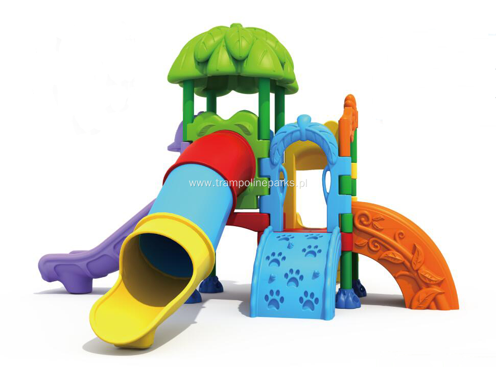 Outdoor Playground with Climbing and Slides