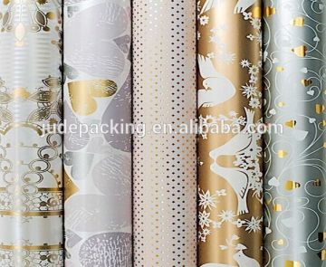 metallic gift wrapping paper roll