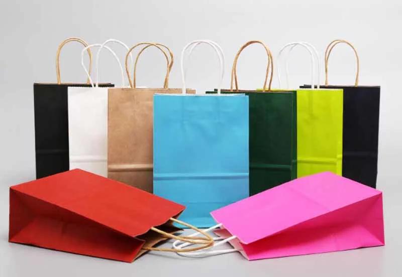 10*6.75*12 Inch Chept Price Handle Brown Kraft Zara Plain Cheap Price Paper Bags with Tyvek Paper Bags