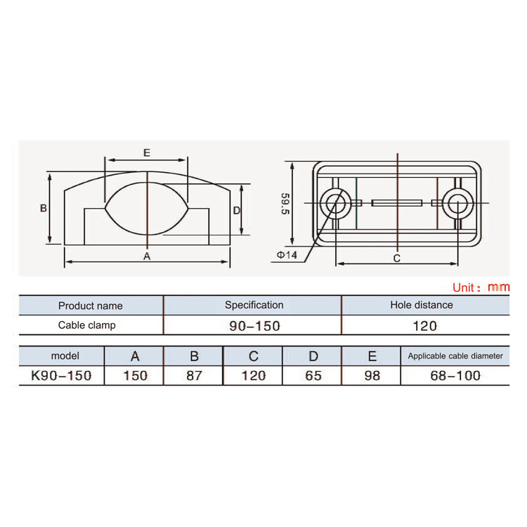 Plastic Wire Clip wire mount fiber cable clamp cable grip for electrical switchgear