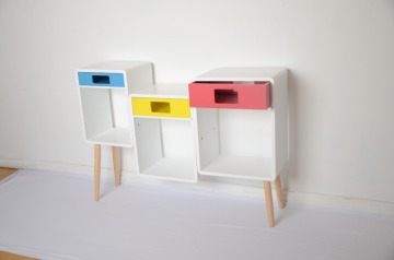 Wood Flooring Wall Shelf With Drawer