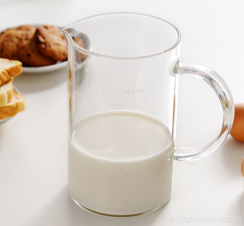 Taza medidora de vidrio de grado alimenticio con alto contenido de borosilicato (500 ml)