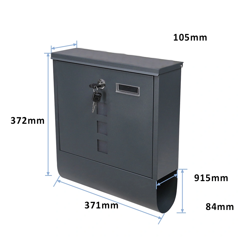 2021 Hot Sale Steel Post Box for Houses Letter Shaped Gift Outdoor Waterproof Mailbox/