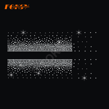 Custom Cheer Bow Strip Fashion Rhinestone Transfer Designs