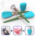 Porte-brosse de maquillage en silicone 2 en 1 personnalisé