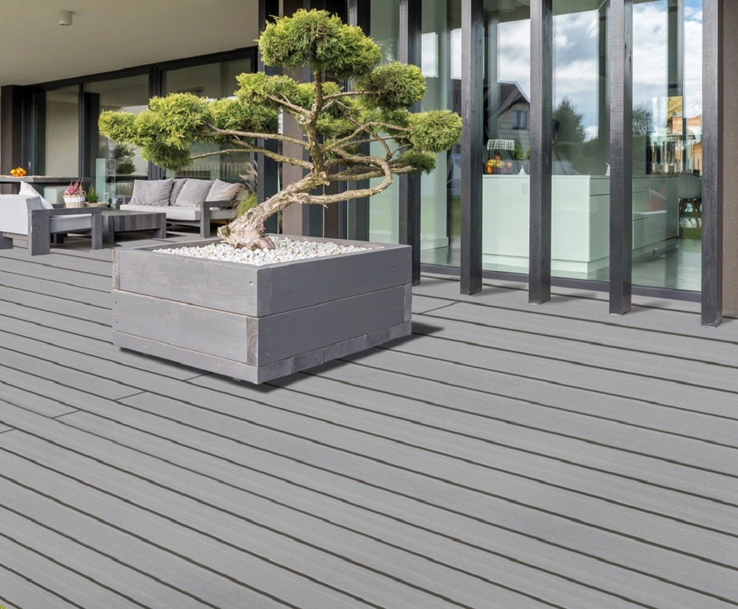 Rectangle Hollow Interlocking WPC Board Composite Decking