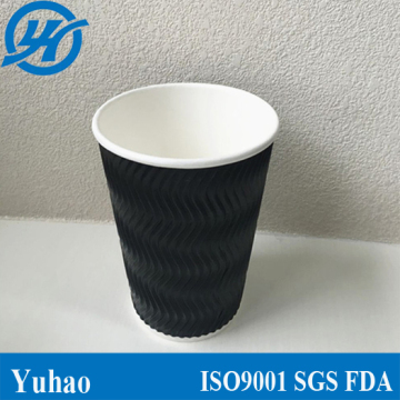 Black 16oz Drinkware Type Paper Mugs