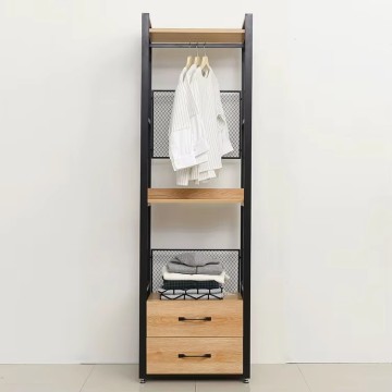 Industrial Chic Multi-Level Wardrobe Rack