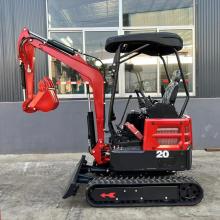 Penggali Backhoe 2 Ton Crawler dengan Getah