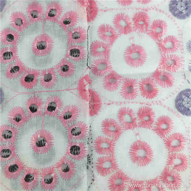 Factory wholesale multi color embroidery fabric cotton