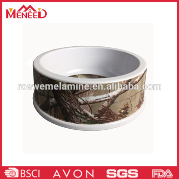 Custom logo melamine reusable plastic pet food bowl