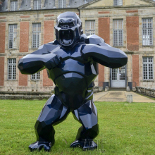 Outdoor Decorative Resin Animal Sculpture Fiberglass Gorilla Statue