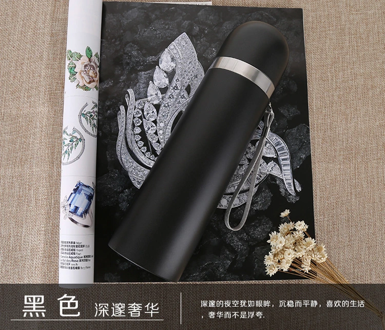Double Layer Stainless Steel Flask Vacuum Water Bottle 500ml, Customized Logo