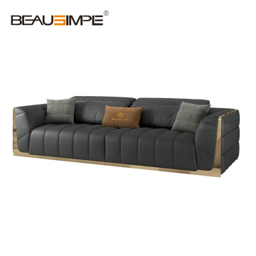 High-Quality Postmodern Leather Sectional Couch