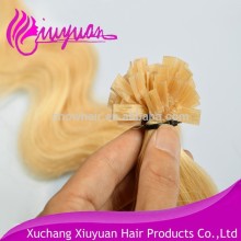 brazilian human hair extensions prebonded keration flat tipped hair