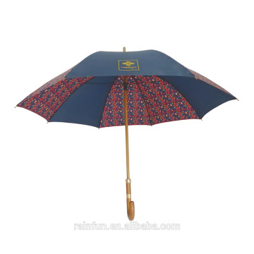 Long wooden shaft fashion long umbrella