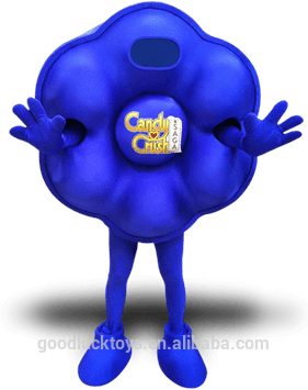 customized blue candy crush saga mascot costume