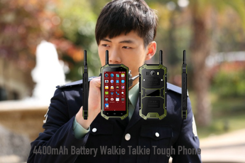 4400mAh Battery Walkie Talkie Tough Phone