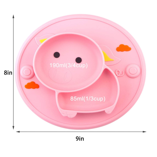 အိတ်ဆောင်အိတ်ဆောင် Non Slip Child Feeding Plate