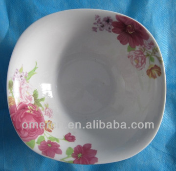 Salad bowl, square salad bowl, porcelain salad bowl