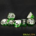 Übergroße DND -Tierwürfel von Beton -Set von Panda, Riesen 7pcs Panda Polyedral D &amp; D Dice Set, große Dungeons und Drachenwürfel