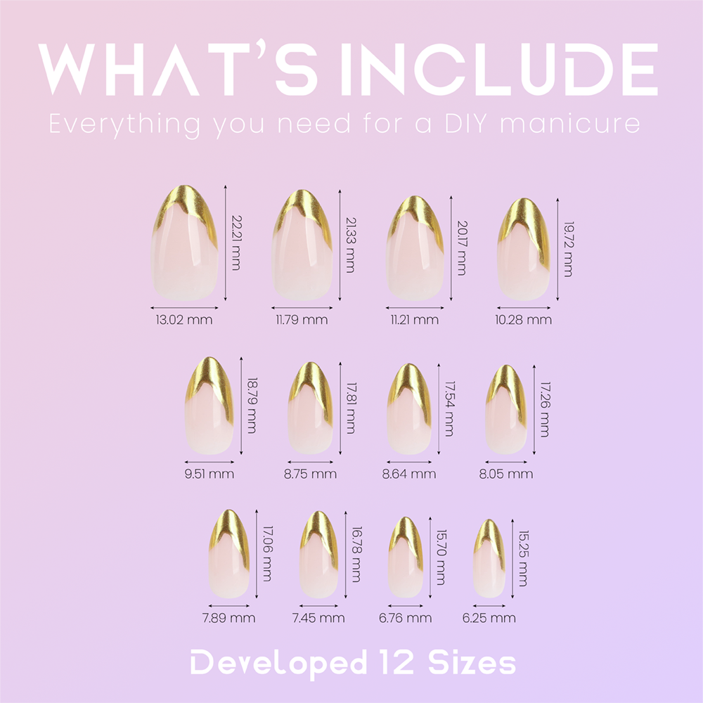 Golden high-end nails