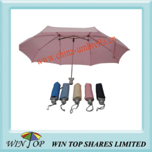 23" 3 Folding Steel Plain Lover Umbrella