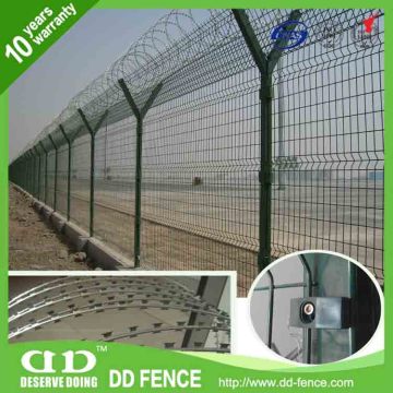 Powder Coating Airport Fence / Pvc Caoted Security Fence